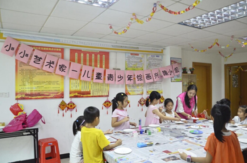 石岐区悦来南社区举办青少年绘画兴趣小组活动-中山市妇女联合会